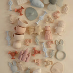 Mushie Daisy Silicone Suction Builder Toys Set of 18 Flexible Non-Toxic Fun for Motor Skills and Creativity -