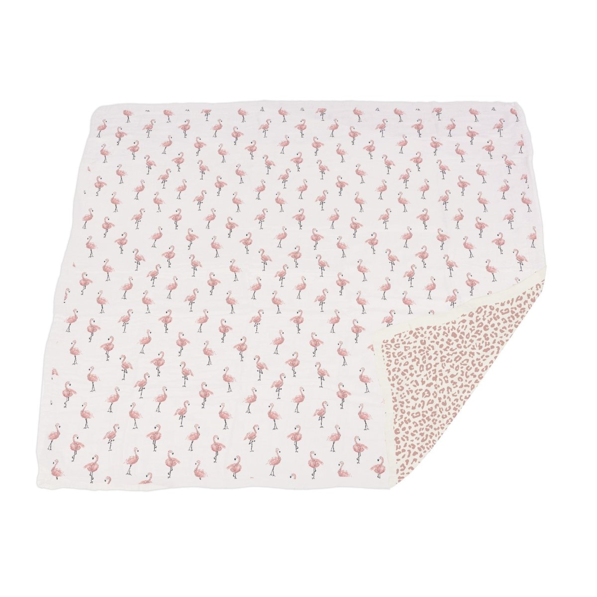 Newcastle Classics Dancing Flamingo Baby Blanket with Four Layer Softness for Infants - 