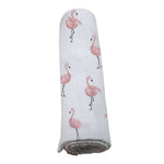 Newcastle Classics Dancing Flamingo Bamboo Muslin Swaddle Soft Breathable Cover for Babies - 
