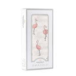 Newcastle Classics Dancing Flamingo Bamboo Muslin Swaddle Soft Breathable Cover for Babies - 