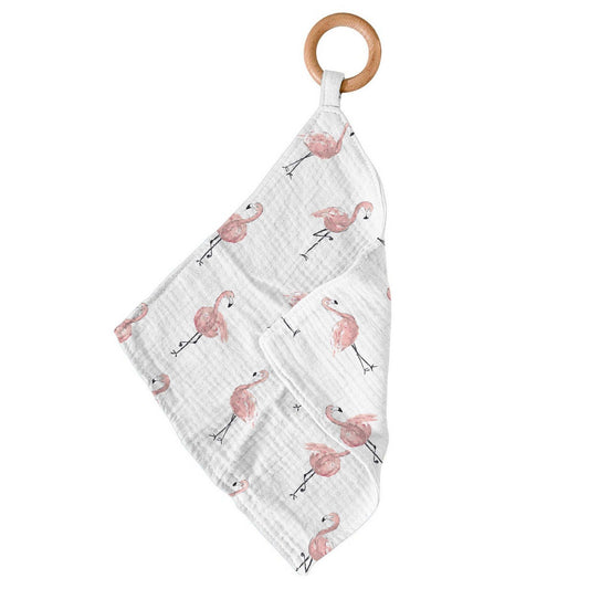 Dancing Flamingo Bamboo Newcastle Teether with Removable Beach Wood Ring Newcastle Classics