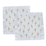 Newcastle Classics Dancing Flamingo Newcastle Blankie with Bamboo Muslin for Kids - Baby & Toddler > Swaddling & Receiving Blankets > Receiving Blankets Bamboo Security Blanket