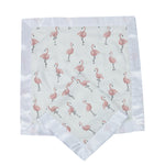 Newcastle Classics Dancing Flamingo Newcastle Blankie with Bamboo Muslin for Kids - Baby & Toddler > Swaddling & Receiving Blankets > Receiving Blankets Bamboo Security Blanket