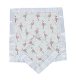 Newcastle Classics Dancing Flamingo Newcastle Blankie with Bamboo Muslin for Kids - 