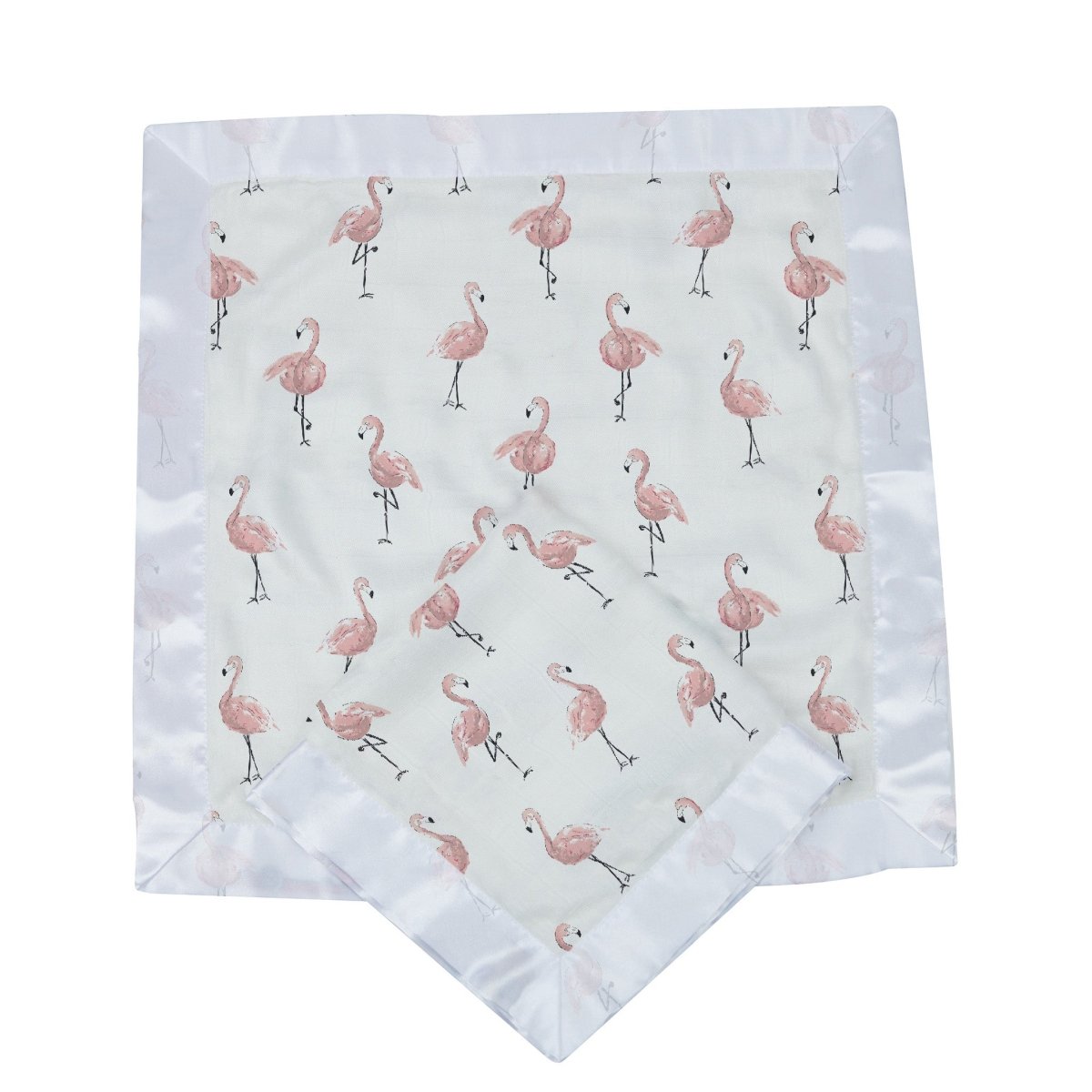 Newcastle Classics Dancing Flamingo Newcastle Blankie with Bamboo Muslin for Kids - 