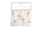 Newcastle Classics Dancing Flamingo Newcastle Blankie with Bamboo Muslin for Kids - 