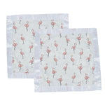 Newcastle Classics Dancing Flamingo Newcastle Blankie with Bamboo Muslin for Kids - 