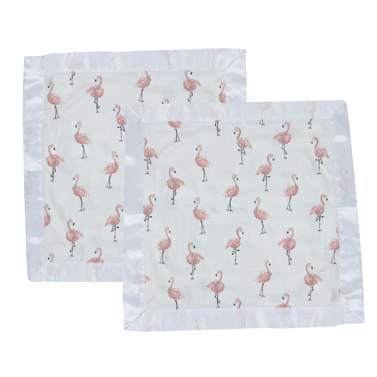 Newcastle Classics Dancing Flamingo Newcastle Blankie with Bamboo Muslin for Kids - 