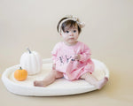 Little Joy Co. Dancing Skeletons Graphic Sweatshirt Romper Pink Cozy - Everetts Place Boutique - 