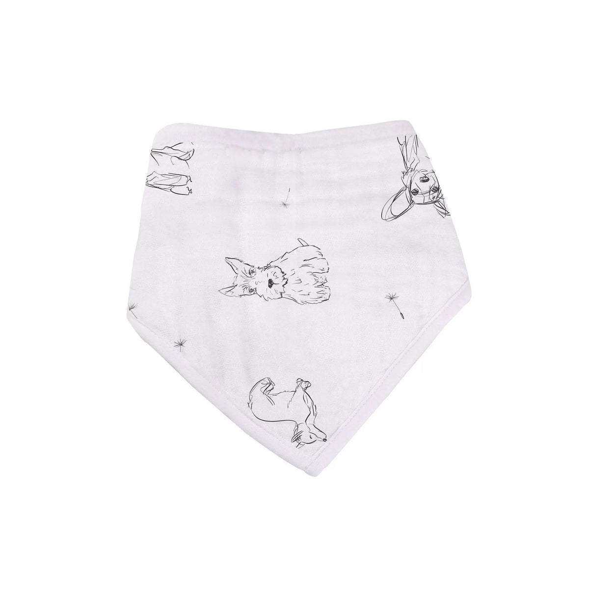 Dandelions Bamboo Bandana Bib 4PK - White, Baby & Toddler Clothing, Bib, Napkin, Linens | Everetts Place