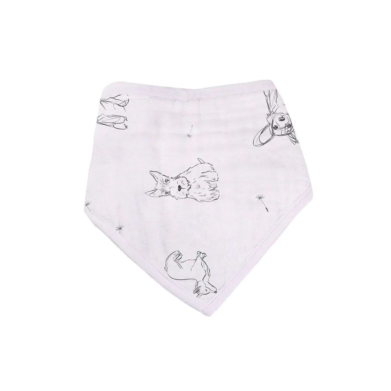 Dandelions Bamboo Bandana Bib 4PK - White, Baby & Toddler Clothing, Bib, Napkin, Linens | Everetts Place