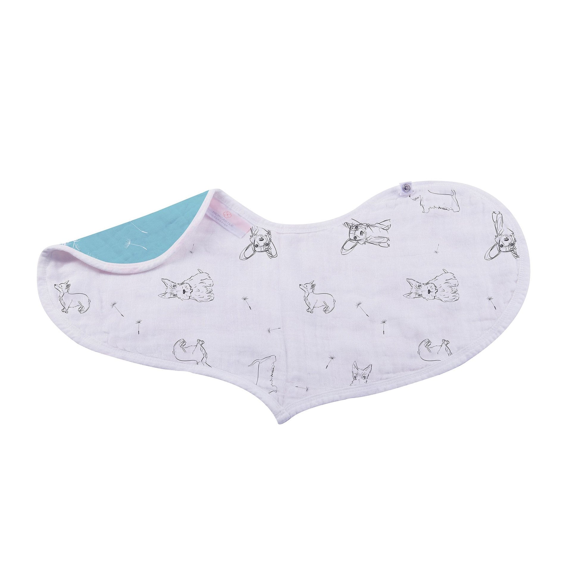 Dandelions Bamboo Heart Bib 2 Pack Soft Absorbent Muslin Feeding Teething Bibs Newcastle Classics