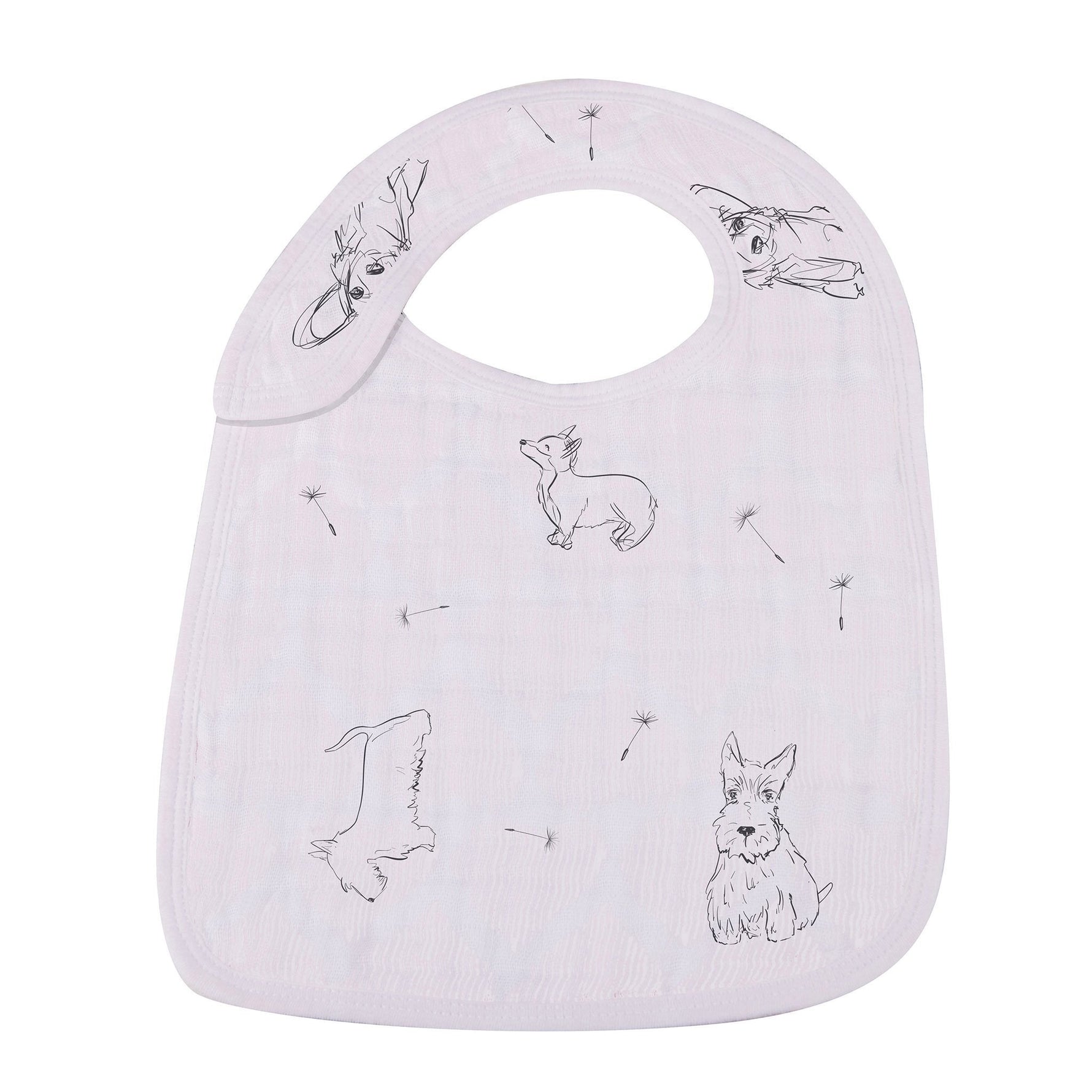Newcastle Classics Dandelions Bamboo Muslin Bibs 3 Pack Soft Absorbent for Babies - Baby & Toddler > Nursing & Feeding > Bibs Snap Bib