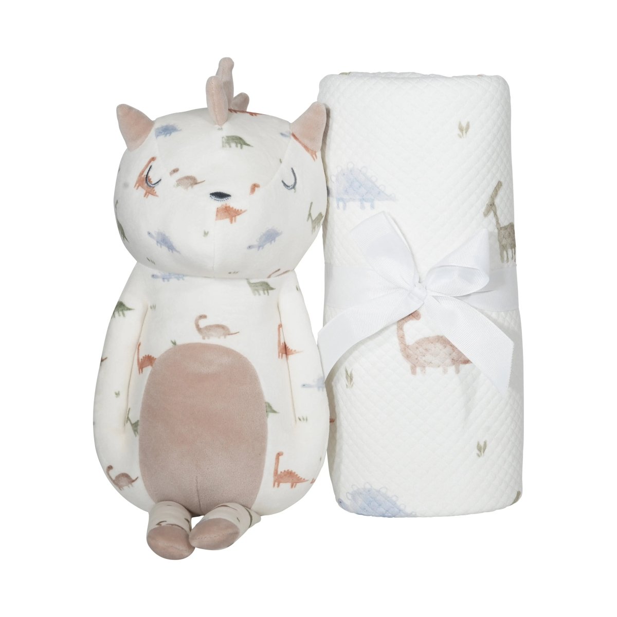 Goosewaddle® | Newborn Baby Blankets Toys Teethers Bibs & More Darby Dino Mini Plush Soft Toy with Embroidered