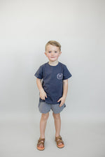 Mebie Baby Dark Blue Gingham Shorts for Baby Summer Playtime Fun - 
