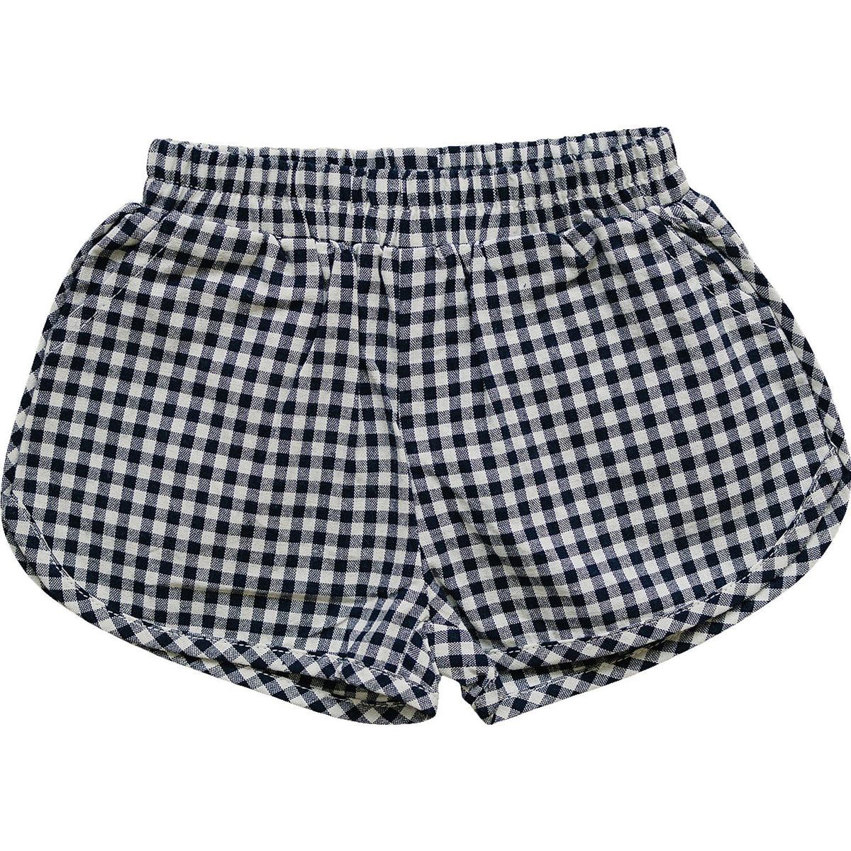 Mebie Baby Dark Blue Gingham Shorts for Baby Summer Playtime Fun - 