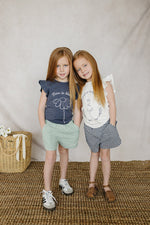 Mebie Baby Dark Blue Gingham Shorts for Baby Summer Playtime Fun - 