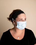 Three Little Tots Dark Gray Savior Headbands With Buttons for Masks - 