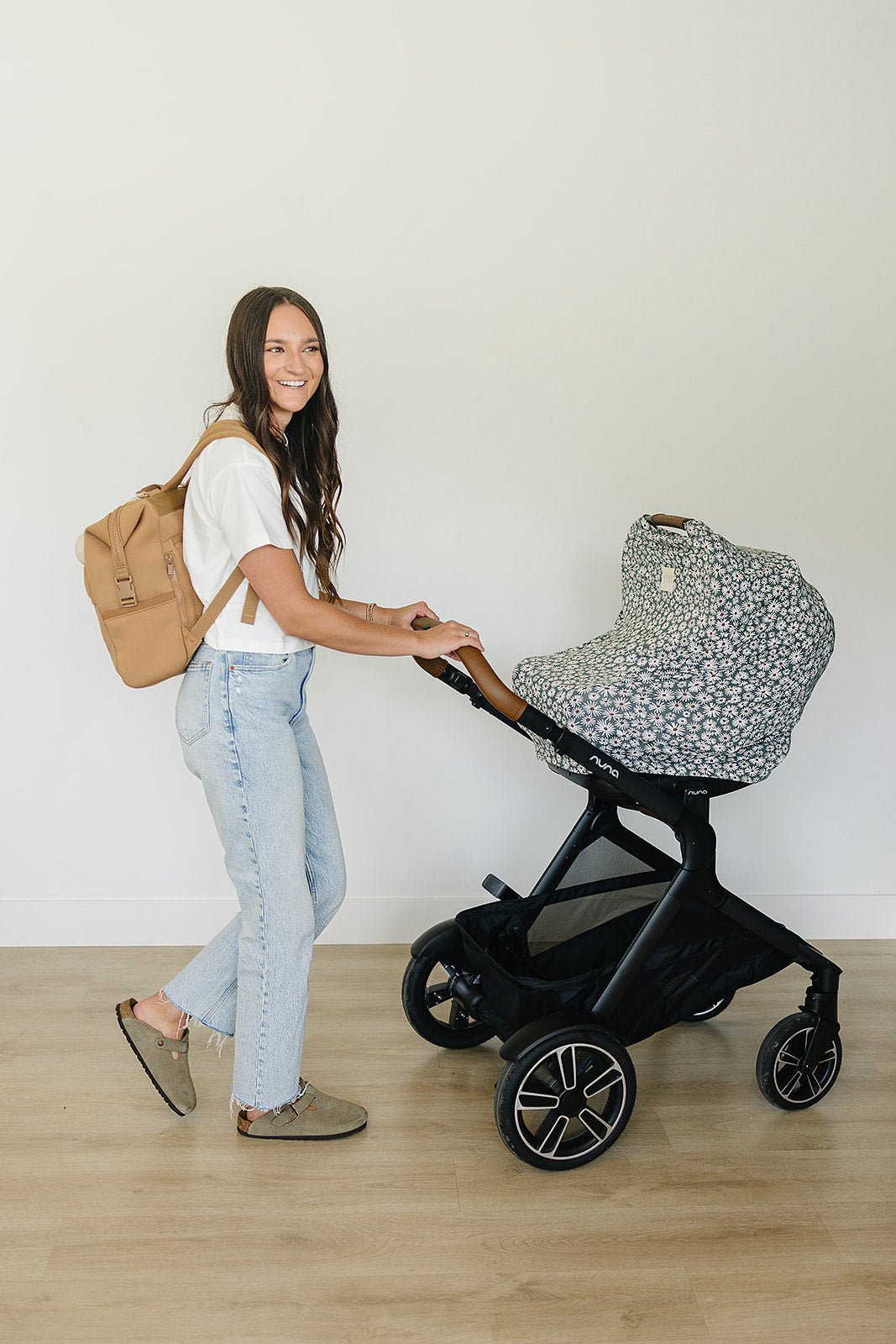 Mebie Baby Dark Green Daisy Bamboo Multi - Use Cover - 