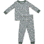 Mebie Baby Dark Green Daisy Ribbed Bamboo Cozy Set - 