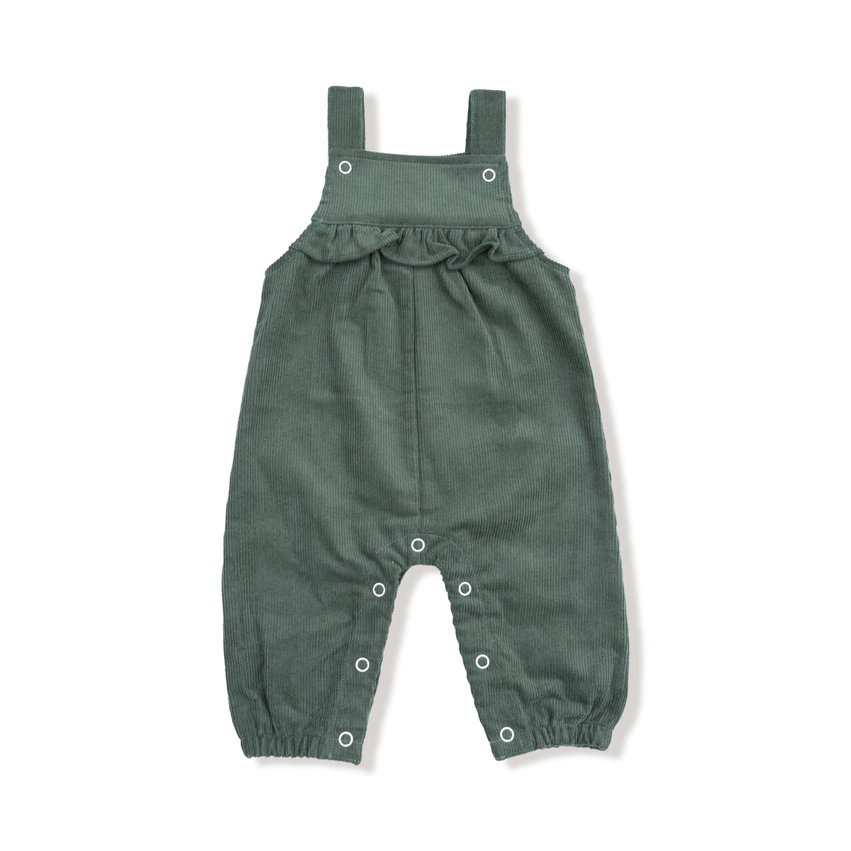 Angel Dear Dark Ivy - Yoke Ruffle Overall - 