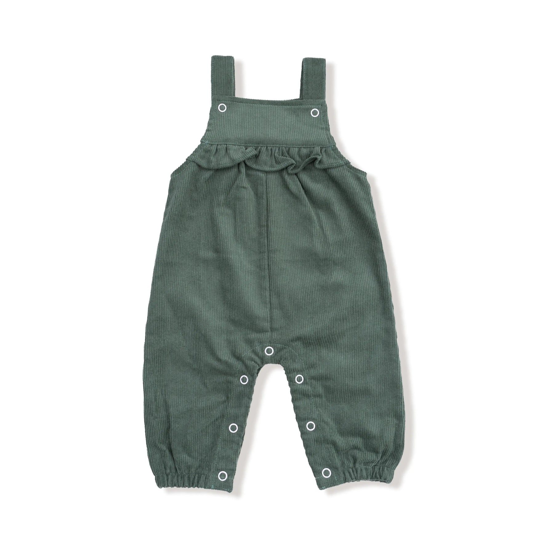 Angel Dear Dark Ivy - Yoke Ruffle Overall - 