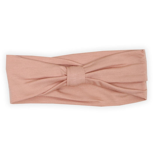 Dark Pink Baby Headband Soft Stretchy Bamboo Fabric Cute Everyday Accessory.