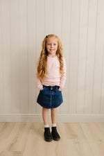 Mebie Baby Dark Wash Denim Skirt - 