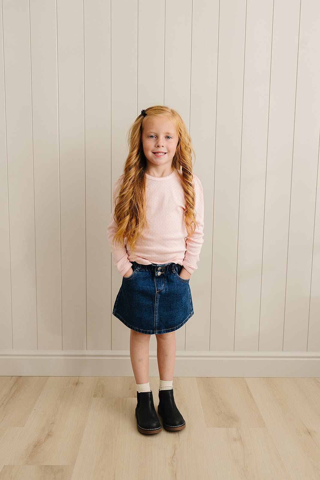 Mebie Baby Dark Wash Denim Skirt - 