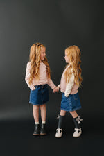 Mebie Baby Dark Wash Denim Skirt - 