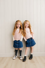 Mebie Baby Dark Wash Denim Skirt - 