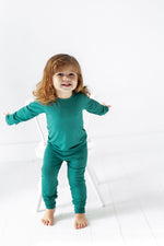 Red and Green Bamboo Two-Piece Pajamas for Kids | Ultra Soft Sleepwear by Rayn’s Tiny Stitches