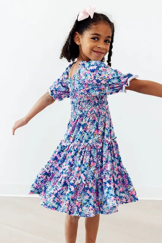 Mila & Rose ® Darling Daisies Smocked Ruffle Dress - 