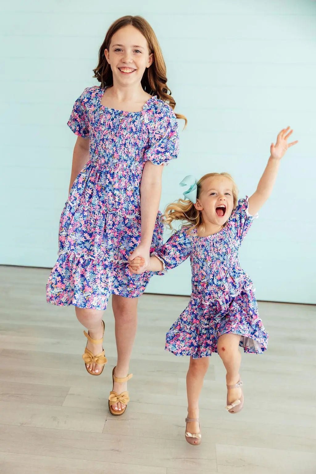 Mila & Rose ® Darling Daisies Smocked Ruffle Dress - 