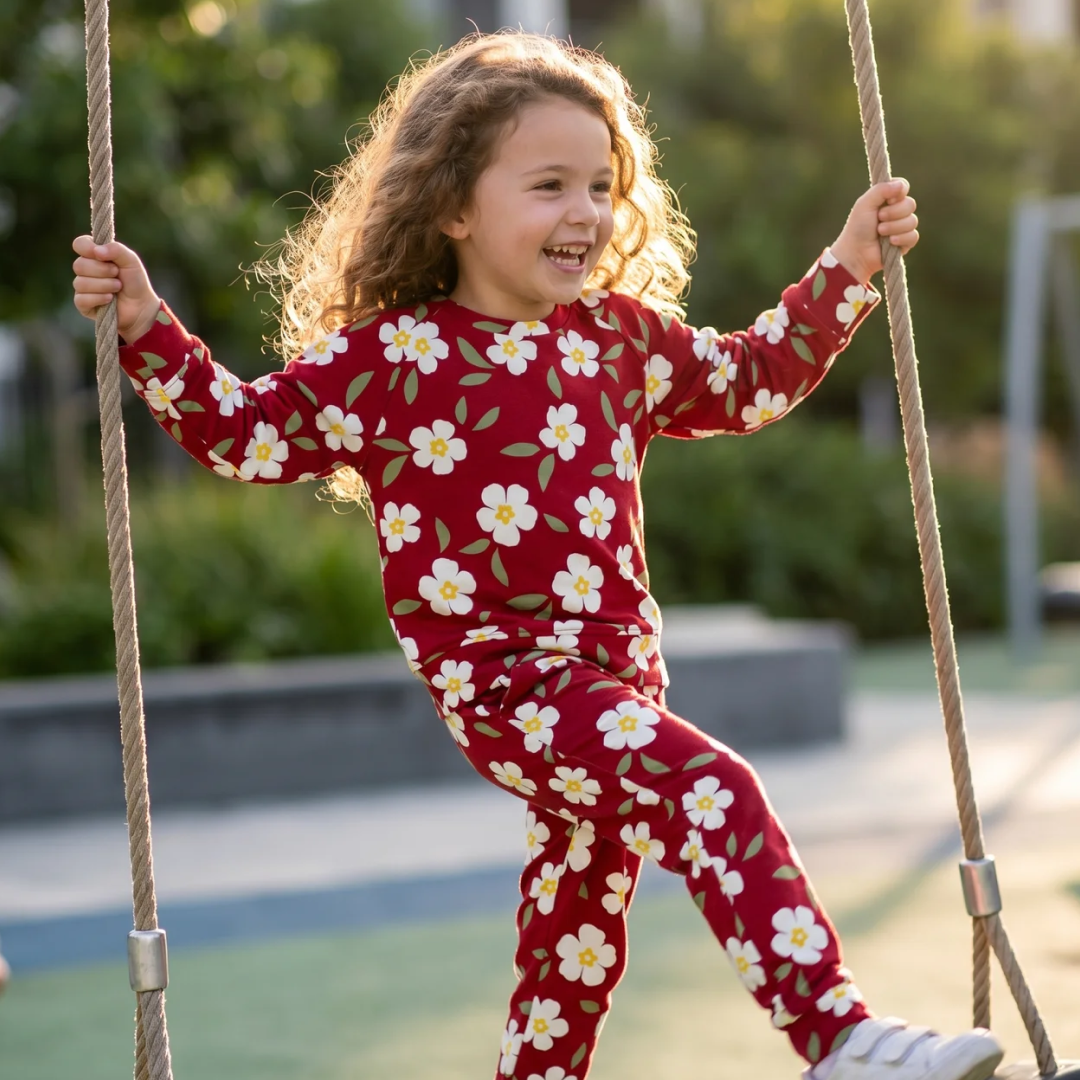 Organic Darling Dear Crew Neck Jogger Set by Sweet Bamboo at Everetts Place