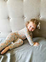 Little Joy Co. Darling Ditsy Bamboo Zippy Romper With Foldover Feet - Everetts Place Boutique - 