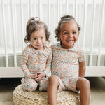 Little Joy Co. Darling Ditsy Bamboo Zippy Romper With Foldover Feet - Everetts Place Boutique - 