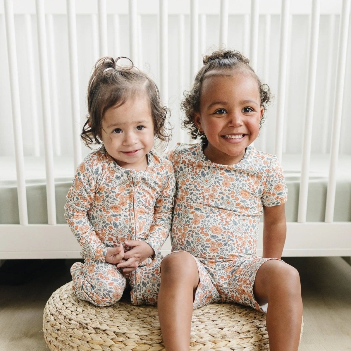 Little Joy Co. Darling Ditsy Bamboo Zippy Romper With Foldover Feet - Everetts Place Boutique - 