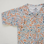 Little Joy Co. Darling Ditsy Bamboo Zippy Romper With Foldover Feet - Everetts Place Boutique - 