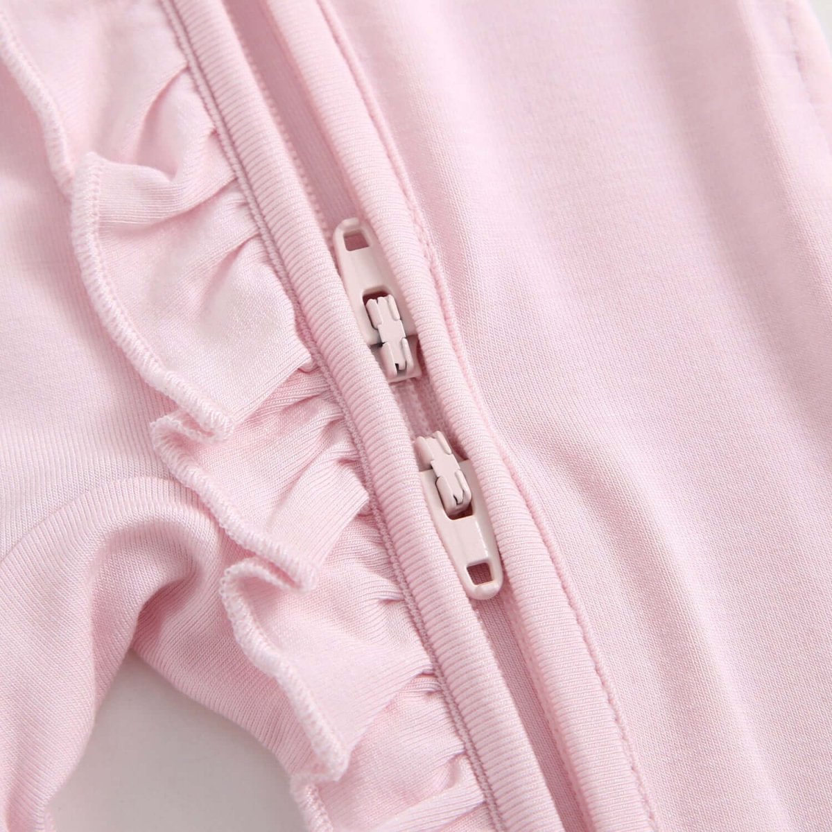 Luxie Charm Dawn Ruffled Zippered Baby Romper - Everetts Place Boutique - 