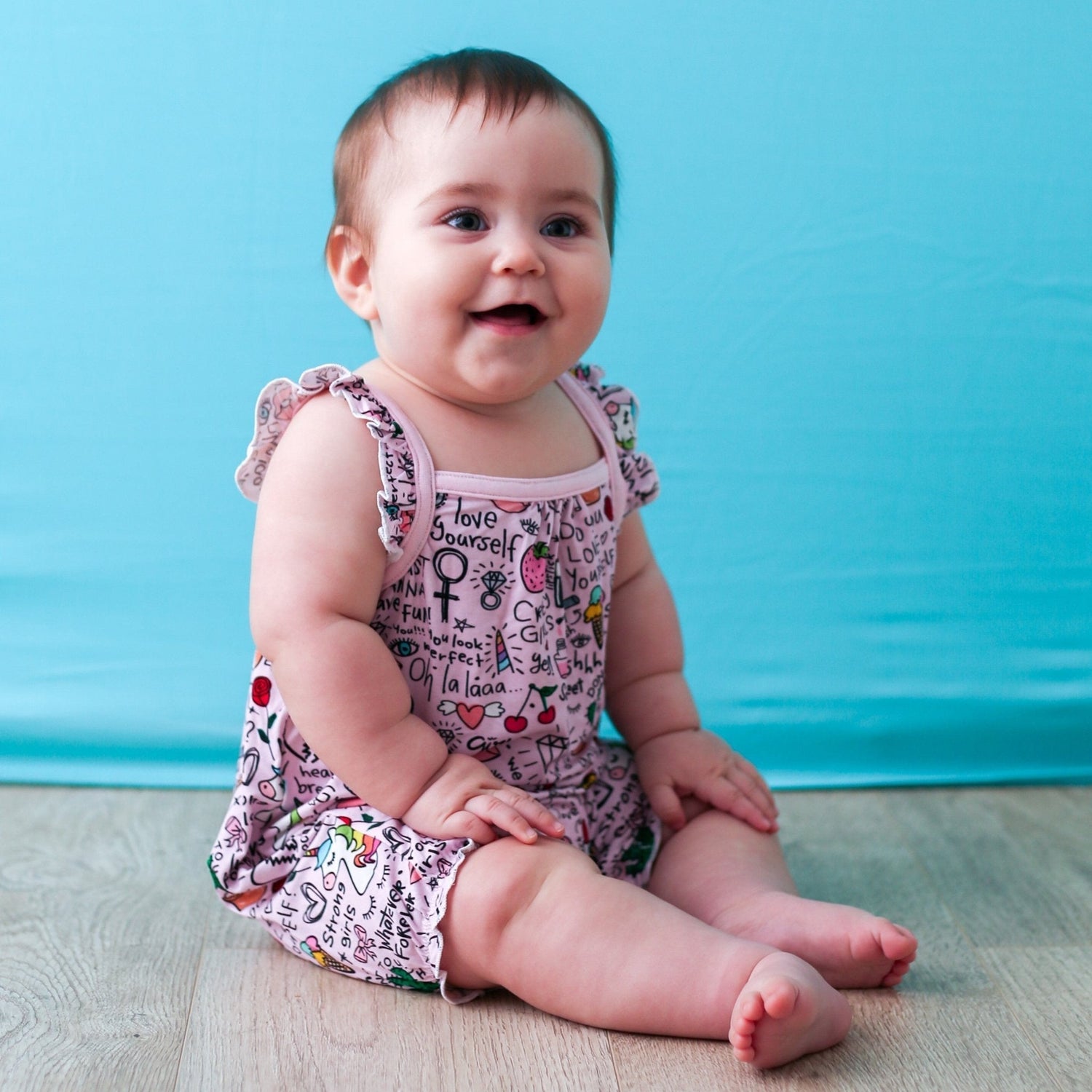Soft Bamboo Bubble Romper - Dear Diary Print