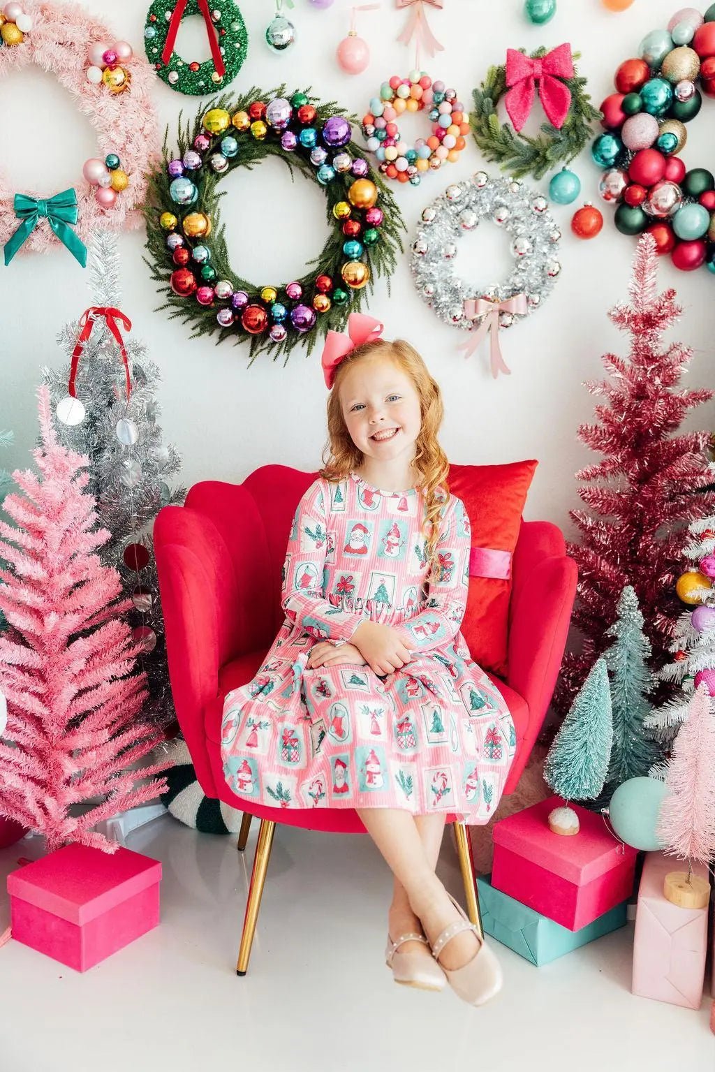 Mila & Rose ® Dear Santa L/S Pocket Twirl Dress - 