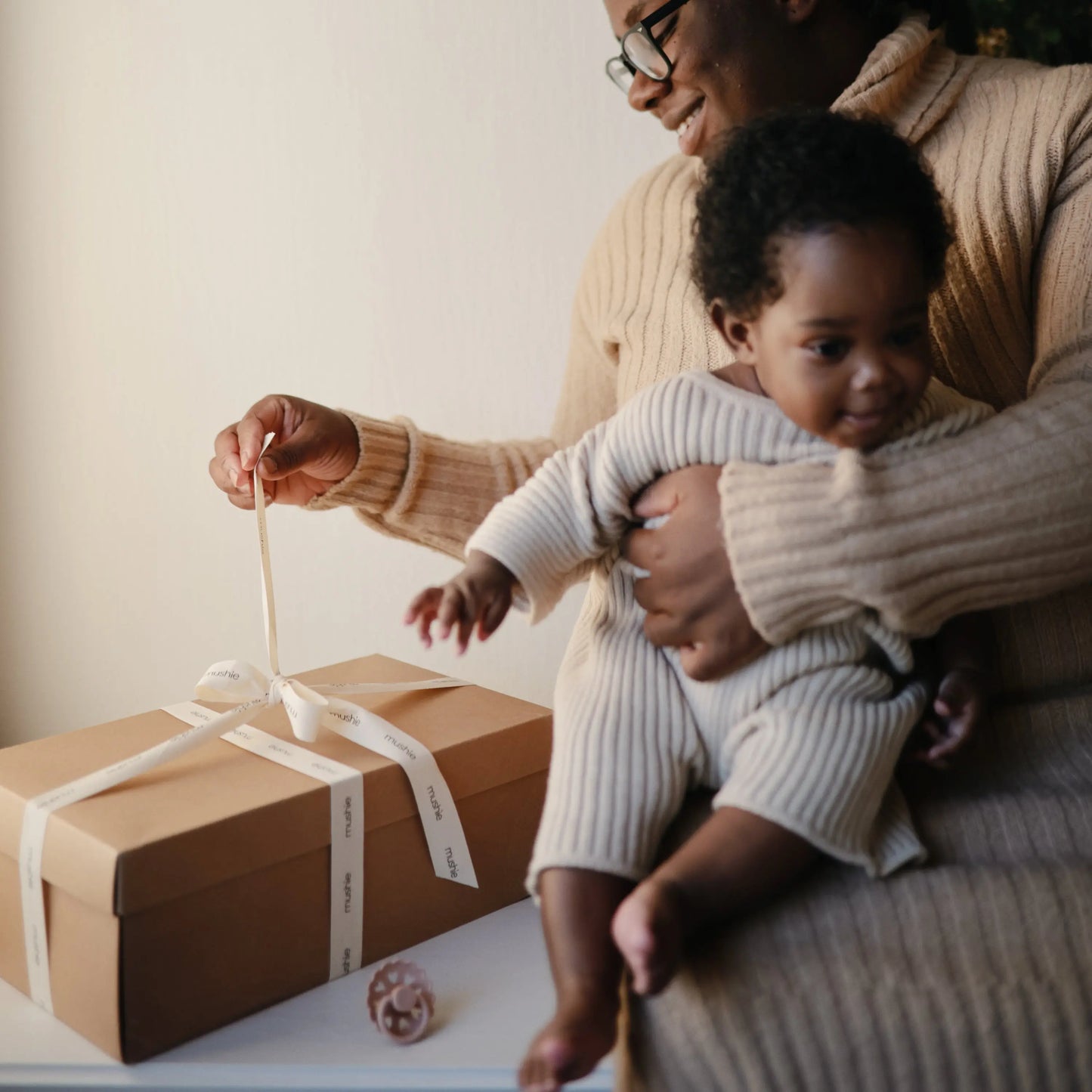 Newborn Jumbo Gift Set Seven Essential Items Thoughtful Baby Shower Gift $111 Value Mushie