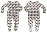 Sweet Bamboo Deep Sea Creatures Whale Zipper Footie with Two Way Zip for Babies - 