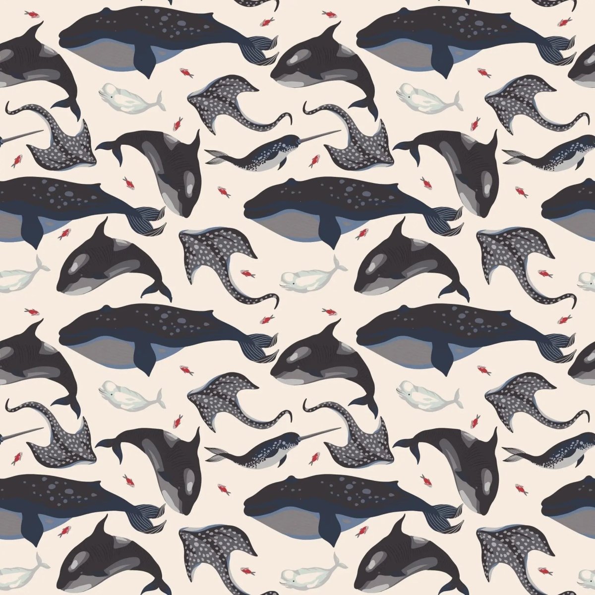 Sweet Bamboo Deep Sea Creatures Whale Zipper Footie with Two Way Zip for Babies - 