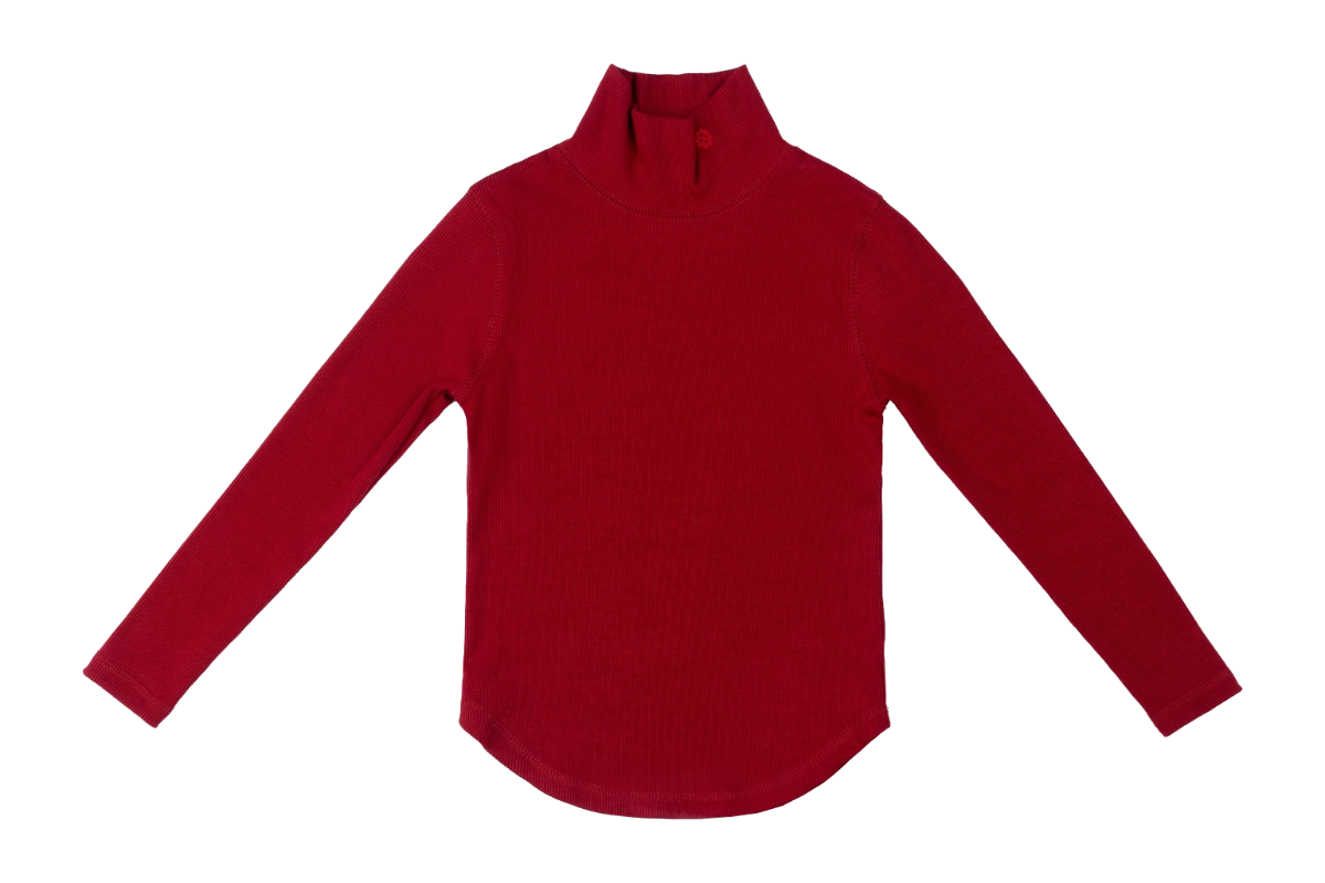 Delilah Turtleneck - Crimson by Shop Cottier (view 1 of 3)