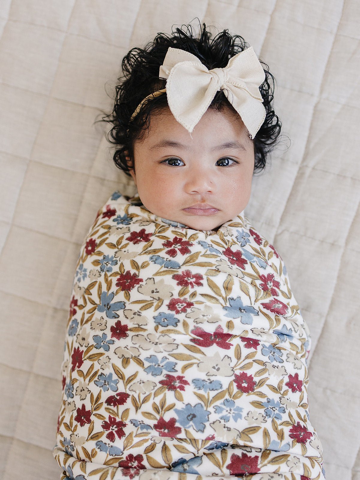 Mebie Baby Desert Floral Luxe Fleece Swaddle - 