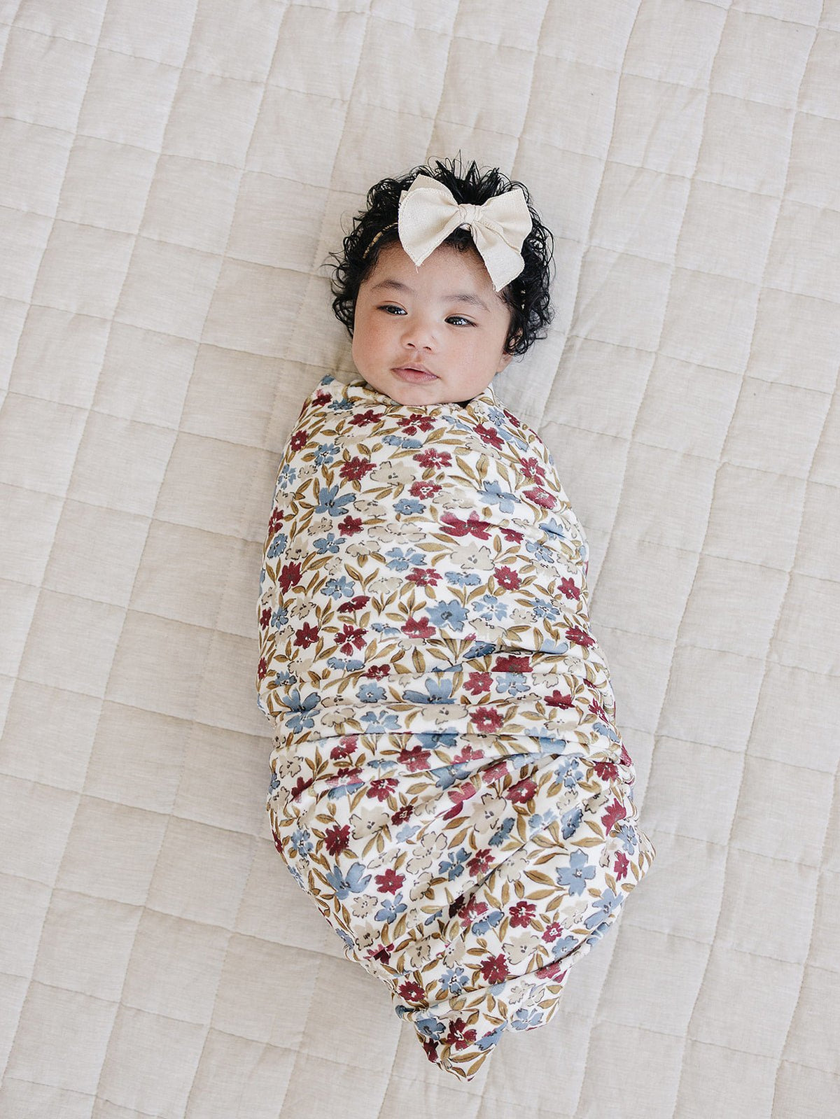Mebie Baby Desert Floral Luxe Fleece Swaddle - 