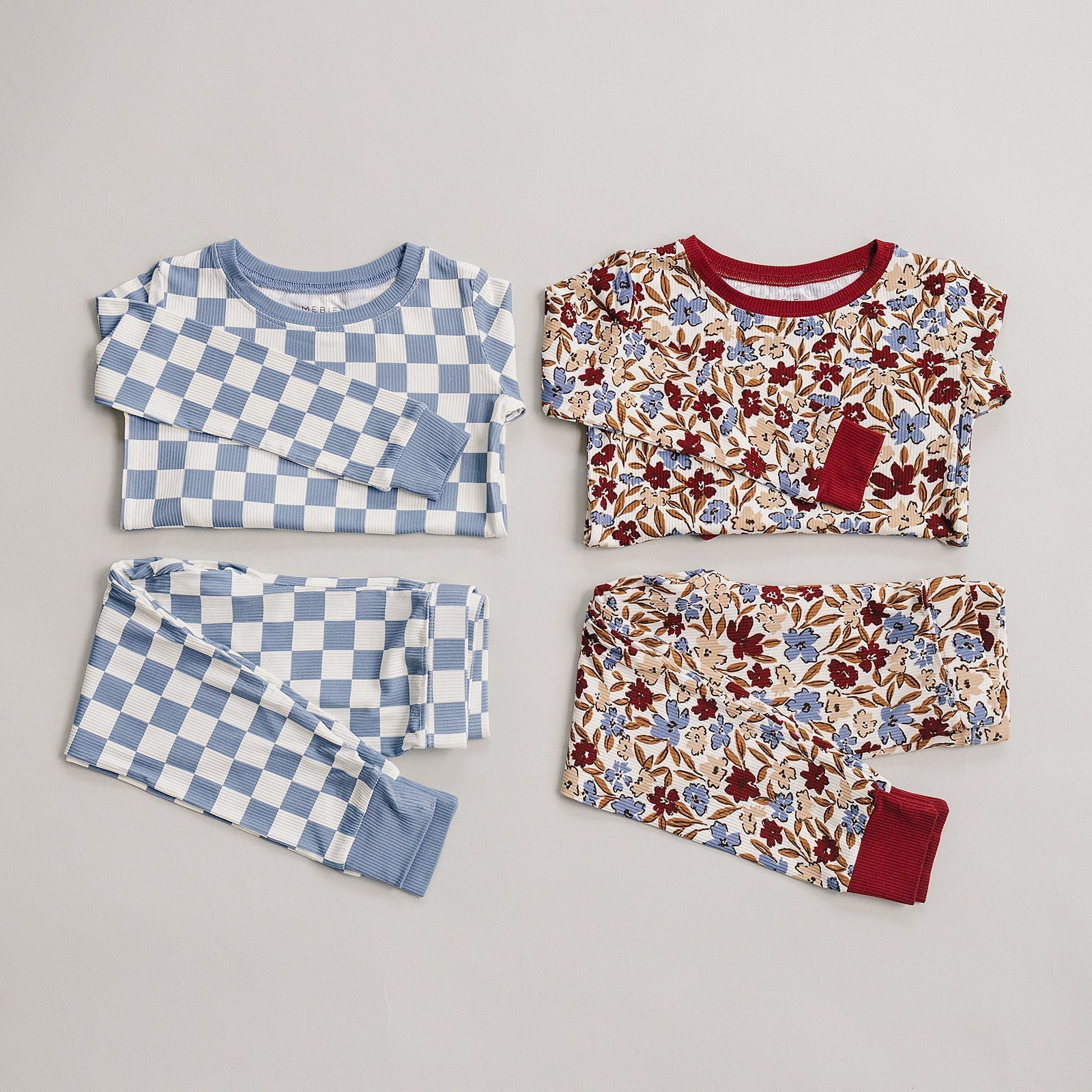 Mebie Baby Desert Floral Ribbed Bamboo Cozy Set - 