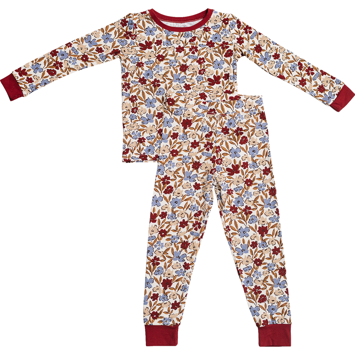 Mebie Baby Desert Floral Ribbed Bamboo Cozy Set - 